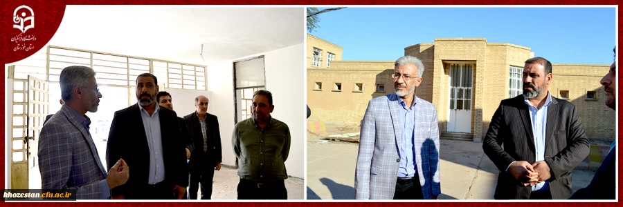 بازدید میدانی مدیر دانشگاه فرهنگیان و مدیر کل نوسازی استان از روند تکمیل خوابگاه دکتر حسابی 3