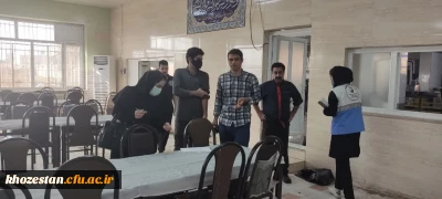 بازدید کارشناسان بهداشت شرق اهواز از آشپزخانه و سالن غذاخوری پردیس