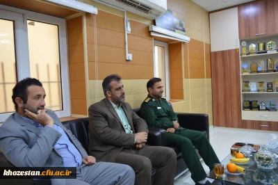 دیدار آقای دکتر مسعود صالحی سرپرست مدریت امور پردیسهای استان خوزستان با سرهنگ محمد صالح جمالی مسئول بسیج فرهنگیان استان خوزستان 