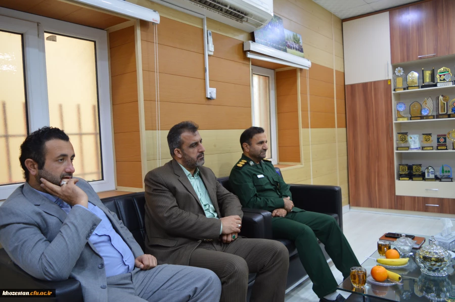 دیدار آقای دکتر مسعود صالحی سرپرست مدریت امور پردیسهای استان خوزستان با سرهنگ محمد صالح جمالی مسئول بسیج فرهنگیان استان خوزستان  2