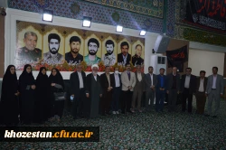 حضور آقای دکتر صالحی سرپرست امور پردیس های استان خوزستان و سایر همکاران در گلزار شهیدان اهواز و نثار گل و فاتحه به شهیدان  5