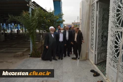 حضور آقای دکتر صالحی سرپرست امور پردیس های استان خوزستان و سایر همکاران در گلزار شهیدان اهواز و نثار گل و فاتحه به شهیدان  2