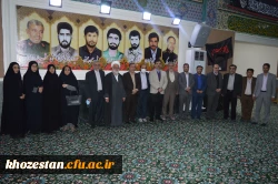 حضور آقای دکتر صالحی سرپرست امور پردیس های استان خوزستان و سایر همکاران در گلزار شهیدان اهواز و نثار گل و فاتحه به شهیدان  5