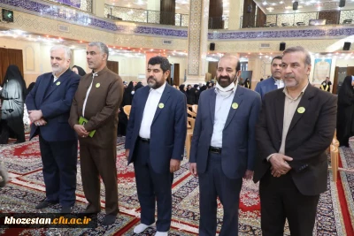 حضور دکتر مسعود صالحی سرپرست مدیریت امور پردیس های استان خوزستان درآیین افتتاحیه ششمین دوره مسابقات همخوانی و مدیحه سرائی قران آموزان دختر مراکز دارالقرآن سراسر کشور 