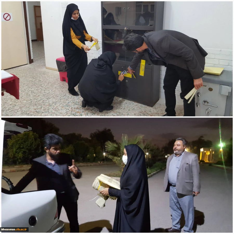 بازدید آقای دکتر زمانیان و خانم دکتر خشکاب ناظران معاونت نظارت و ارزیابی سازمان مرکزی از حوزه های امتحانی آزمون اصلح مهارت آموزان ماده ۲۸ مراکز شمال استان خوزستان 7