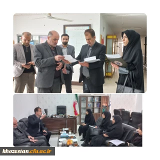 بازدید مسئولین و بازرسان سازمان مرکزی و مسئولان مدیریت استانی از حوزه برگزاری آزمون اصلح مهارت آموزان ماده ۲۸ پردیس حضرت فاطمه الزهرا(س) اهواز