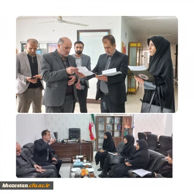 بازدید مسئولین و بازرسان سازمان مرکزی و مسئولان مدیریت استانی از حوزه برگزاری آزمون اصلح مهارت آموزان ماده ۲۸ پردیس حضرت فاطمه الزهرا(س) اهواز