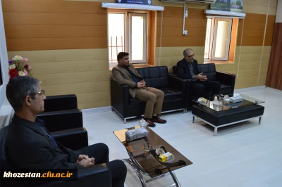 آقای دکتر صالحی سرپرست مدیریت امور پردیس های استان خوزستان میزبان آقای کعب عمیر ریاست دیوان محاسبات استان