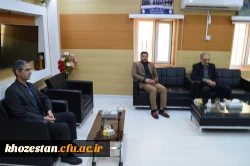 آقای دکتر صالحی سرپرست مدیریت امور پردیس های استان خوزستان میزبان آقای کعب عمیر ریاست دیوان محاسبات استان 4