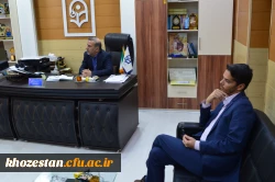 آقای دکتر صالحی سرپرست مدیریت امور پردیس های استان خوزستان میزبان آقای کعب عمیر ریاست دیوان محاسبات استان 3