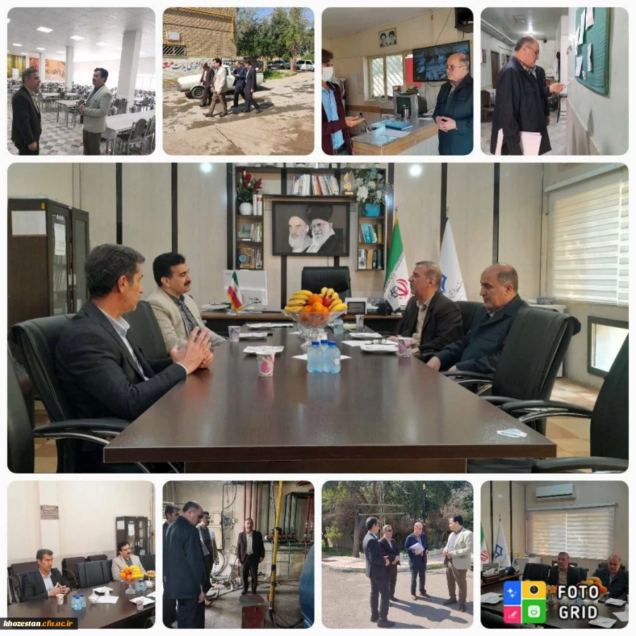 بازدید میدانی دکتر صالحی ( مدیریت پردیس های استان خوزستان ) و آقای رضایی زاد ( مسئول حراست پردیس های استان خوزستان ) از دانشگاه فرهنگیان واحدامام رضا(ع) اندیمشک 2