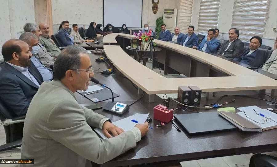 دیدارصمیمانه سرپرست مدیریت دانشگاه فرهنگیان خوزستان بااساتیدعضوهیئت علمی ومامورین آموزشی 2