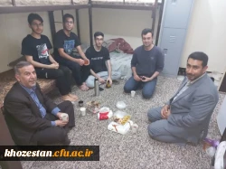 دیدار دکتر صالحی با  دانشجویان خوابگاه های پردیس رسول اکرم و دکتر حسابی به مناسبت عید فطر 2