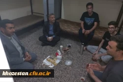 دیدار دکتر صالحی با  دانشجویان خوابگاه های پردیس رسول اکرم و دکتر حسابی به مناسبت عید فطر 4