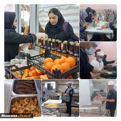 توزیع و طبخ غذا با منو ویژه به مناسبت گرامیداشت هفته سرآمدی آموزش در بین دانشجو معلمان پردیس حضرت فاطمه الزهرا(س) اهواز
