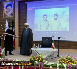 برگزاری مراسم جهت تببین نقش زنان در دفاع مقدس با حضور بانو عصمت احمدیان، مادر شهیدان فرجوانی، توسط کانون اندیشه های انقلاب اسلامی پردیس حضرت فاطمه الزهرا(س) با همکاری دفتر نهاد مقام معظم رهبری