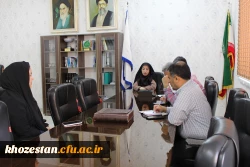 جلسه دکتر جان بزرگی با کارکنان حوزه مالی پردیس حضرت فاطمه الزهرا(س) اهواز