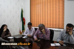 جلسه دکتر جان بزرگی با کارکنان حوزه مالی پردیس حضرت فاطمه الزهرا(س) اهواز