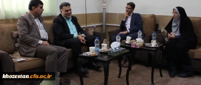 جلسه سرپرست پردیس حضرت فاطمه الزهرا(س) اهواز با ریاست محترم مجتمع آموزش فنون صنعت نفت و معاونت محترم خدمات عملیات غیرصنعتی صنعت نفت