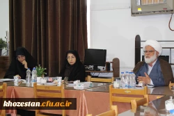 نشست صمیمی مسئول دفتر نهاد رهبری مقام معظم رهبری در دانشگاه فرهنگیان خوزستان با تشکل ها و کانون های فرهنگی پردیس حضرت فاطمه الزهرا(س) اهواز