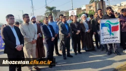 حضور باشکوه دانشجویان دانشگاه فرهنگیان استان خوزستان در تجمع جهانی حمایت از کودکان مظلوم فلسطین 3