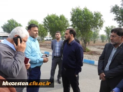 بازدید دکتر یوسفی نماینده ی مردم اهواز در مجلس شورای اسلامی و مهندس کرم نژاد مدیرکل آبفای استان خوزستان از پردیس حضرت رسول اکرم(ص) 2