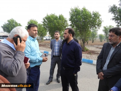 بازدید دکتر یوسفی نماینده ی مردم اهواز در مجلس شورای اسلامی و مهندس کرم نژاد مدیرکل آبفای استان خوزستان از پردیس حضرت رسول اکرم(ص)