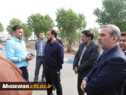 بازدید دکتر یوسفی نماینده ی مردم اهواز در مجلس شورای اسلامی و مهندس کرم نژاد مدیرکل آبفای استان خوزستان از پردیس حضرت رسول اکرم(ص) 2