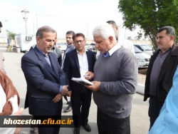 بازدید دکتر یوسفی نماینده ی مردم اهواز در مجلس شورای اسلامی و مهندس کرم نژاد مدیرکل آبفای استان خوزستان از پردیس حضرت رسول اکرم(ص) 2