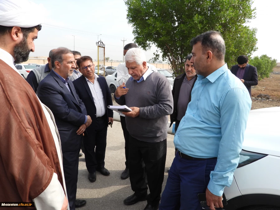 بازدید دکتر یوسفی نماینده ی مردم اهواز در مجلس شورای اسلامی و مهندس کرم نژاد مدیرکل آبفای استان خوزستان از پردیس حضرت رسول اکرم(ص) 2