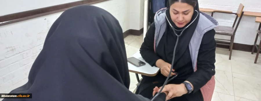 طرح پویش ملی سلامت  در پردیس حضرت فاطمه الزهرا(س) اهواز