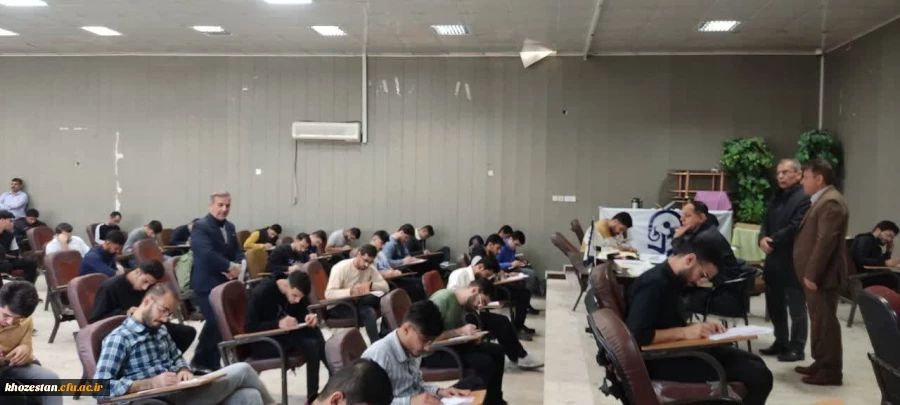 بازدید دکتر صالحی رئیس دانشگاه فرهنگیان خوزستان از روند برگزاری امتحانات پایان نیمسال اول پردیس حضرت رسول اکرم (ص) 2
