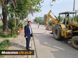 عملیات لایروبی فاضلاب ها و جدول کشی بلوارهای داخلی پردیس 3