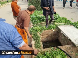 عملیات لایروبی فاضلاب ها و جدول کشی بلوارهای داخلی پردیس 5