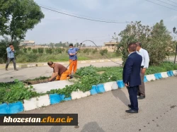 عملیات لایروبی فاضلاب ها و جدول کشی بلوارهای داخلی پردیس 9