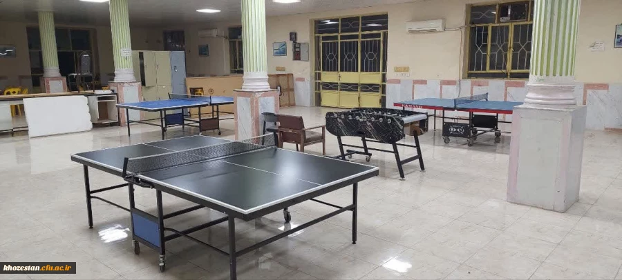 راه اندازی سالن ورزشی چندمنظوره در رشته های ورزشی دارت،تنیس روی میز،شطرنج،فوتبال دستی و طناب زنی 2