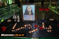 افتتاحیه اردوی بصیرتی دانشجو معلمان شاهد و ایثارگر سراسر کشور همزمان با بزرگداشت چهلمین روز شهادت دانشجو معلم فائزه رحیمی در پردیس حضرت فاطمه الزهرا(س) اهواز