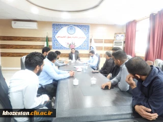 جلسه توجیهی معاونت پشتیبانی وامور دانشجویی و مسئول حراست با نگهبانان پردیس حضرت رسول اکرم و مرکز دکتر حسابی