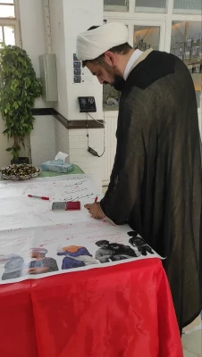 ایستگاه دلنوشته در حمایت ازحمله مقتدرانه سربازان انقلاب اسلامی به رژیم غاصب در پردیس حضرت فاطمه الزهرا(س) اهواز