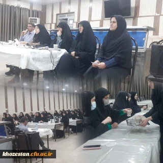 جلسه ی پرسش و پاسخ با مسئولین پردیس حضرت فاطمه الزهرا(س) اهواز در ساختمان شماره 2