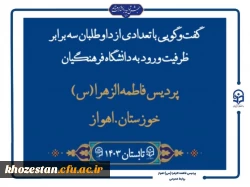 گفت و گویی با تعدادی از داوطلبان سه برابر ظرفیت ورود به دانشگاه فرهنگیان- پردیس حضرت فاطمه الزهرا(س) اهواز تابستان ۱۴۰۳