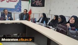 نشست  معاون برنامه ریزی و توسعه منابع دانشگاه فرهنگیان با کارکنان و اعضای هیات علمی دانشگاه فرهنگیان استان خوزستان
 3