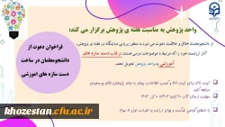 برپایی نمایشگاه  از دست سازه های دانشجویان در هفته ی پژوهش