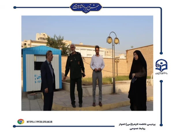 بازدید مدیر کل حفظ آثار و نشر ارزش های دفاع مقدس خوزستان از پروژه یادمان شهید گمنام در پردیس حضرت فاطمه الزهرا(س) اهواز