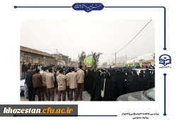 مراسم تشییع شهید گمنام در پردیس حضرت فاطمه الزهرا(س) اهواز