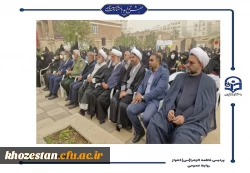 مراسم تشییع شهید گمنام در پردیس حضرت فاطمه الزهرا(س) اهواز