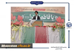 مراسم تشییع شهید گمنام در پردیس حضرت فاطمه الزهرا(س) اهواز