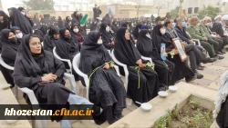 گزارش تصویری از مراسم تشییع شهید گمنام در پردیس حضرت فاطمه الزهرا(س) اهواز