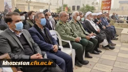 گزارش تصویری از مراسم تشییع شهید گمنام در پردیس حضرت فاطمه الزهرا(س) اهواز