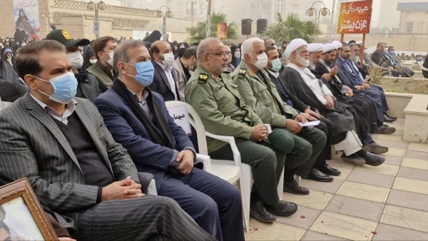 گزارش تصویری از مراسم تشییع شهید گمنام در پردیس حضرت فاطمه الزهرا(س) اهواز